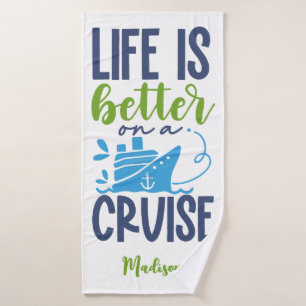 Custom Name Cruise Bath Towel