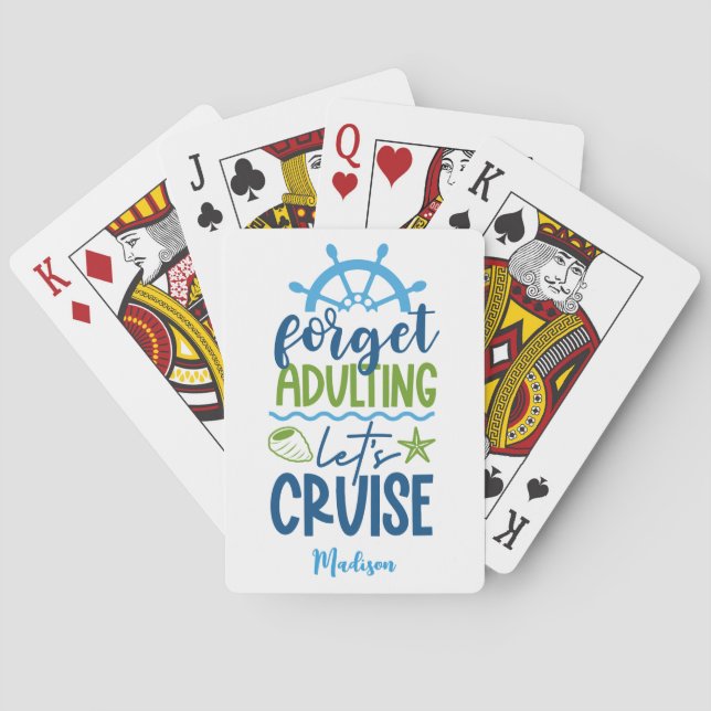 Custom Name Cruise Poker Cards (Back)