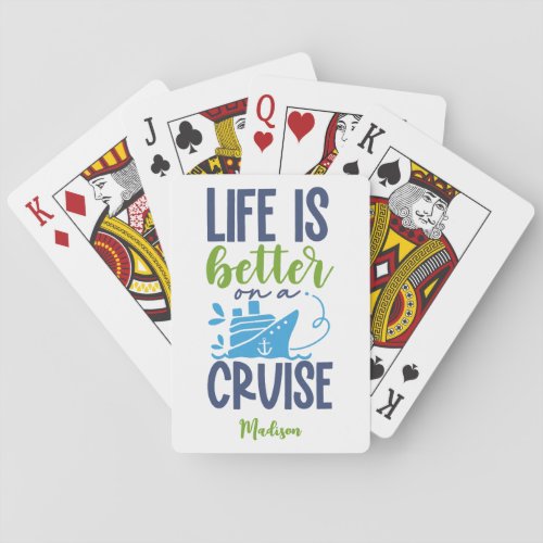Custom Name Cruise Poker Cards