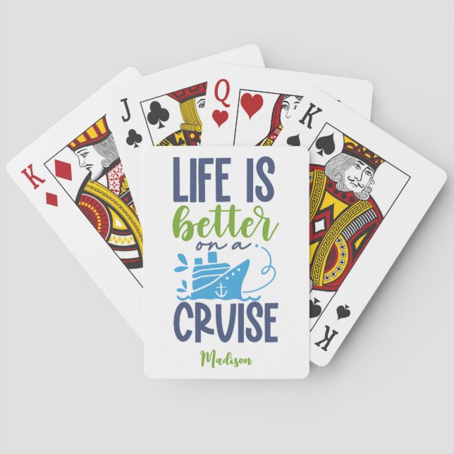 Custom Name Cruise Poker Cards (Back)