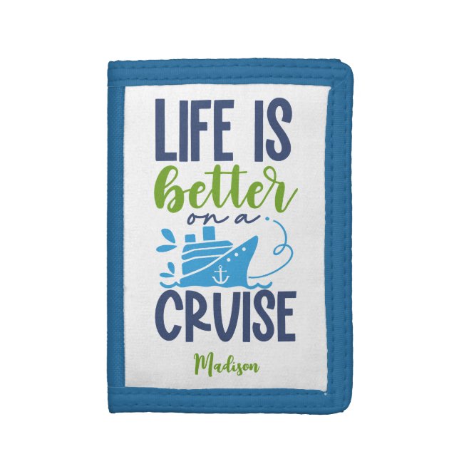 Custom Name Cruise Trifold Wallet (Front Vertical)