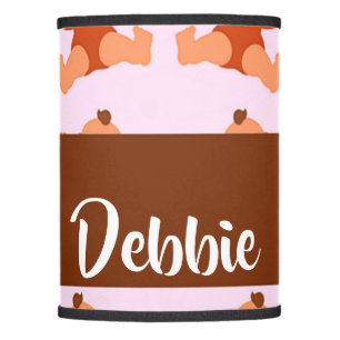 Custom name crying babies on pink lamp shade