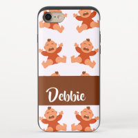 Custom name crying babies on pink iPhone 8/7 slider case