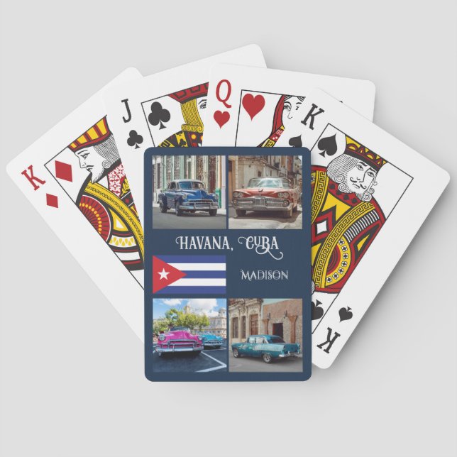 Custom Name Cuba Poker Cards (Back)
