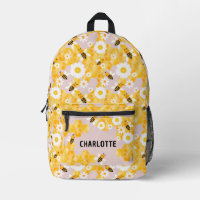 Custom Name Cute Bumble Bees Honeycomb School Kids