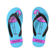 Custom name Cute Flamingo flip flops Custom name Cute Flamingo flip flops