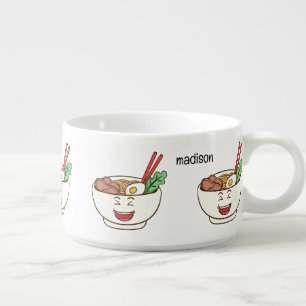 Custom Name Cute Kawaii Noodles Bowl