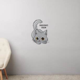 Custom name Cute Kitten Wall Decal