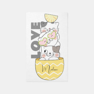 Custom Name Cute Kittens Rug