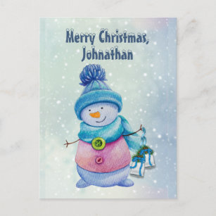 Cartoon Snowman Postcards - No Minimum Quantity | Zazzle