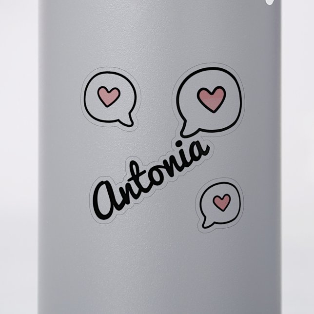 Custom Name Cute Speechbubble I Love You Heart Sticker (Creator Uploaded)