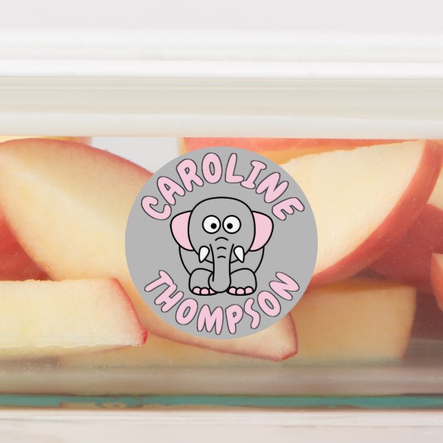 Custom Name Cute Zoo And Farm Animals Kids' Labels (Affixed)