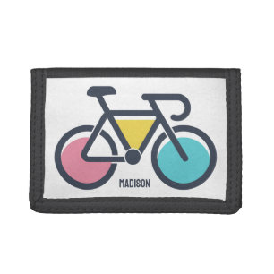 Custom Name Cycling Tri-fold Wallet