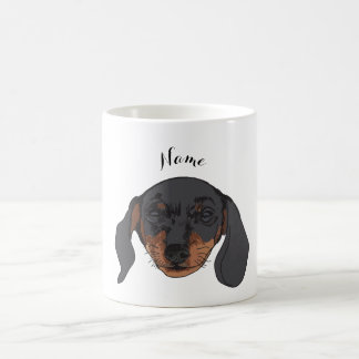 Custom Name Dachshund Art Coffee Mug