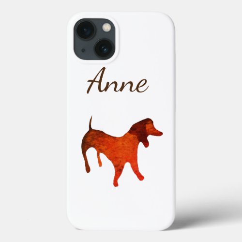 Custom Name Dachshund lady dog iPhone 13 Case