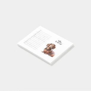 Custom Name Dachshund Watercolor To Do List Post-it Notes