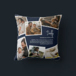 Custom Name Daddy Father Definition Photo Collage Throw Pillow<br><div class="desc">Surprise the beloved father in your life and cherish family memories with this cozy photo collage throw pillow with your custom definition of your Daddy. Perfect for snuggles and sentimentality, Father's Day, Valentine's Day or any other holiday - the Dad of your child will love it! This is the navy...</div>