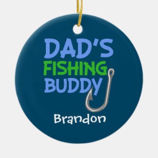 Custom Name Dad's Fishing Buddy ornament