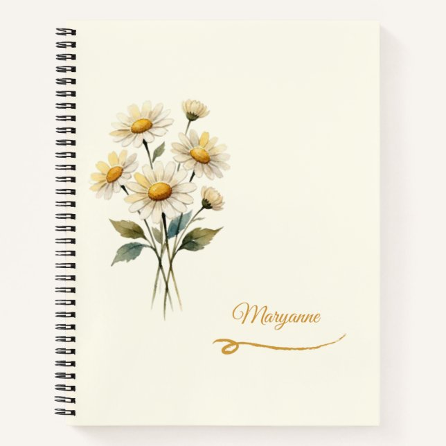Custom Name Daisy Notebook (Front)