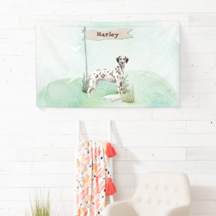 Custom Name Dalmatian Pet Dog Banner