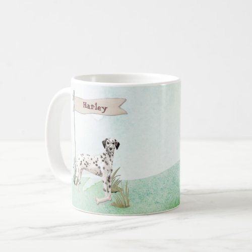 Custom Name Dalmatian Pet  Dog Coffee Mug