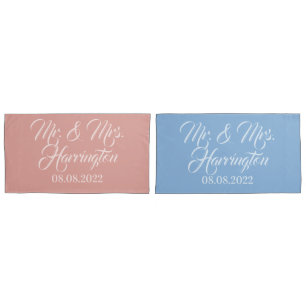 Custom name, date & color pillowcases