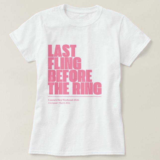 Custom Name Date & Location Bride Tribe Tee (Design Front)