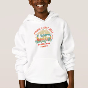 Custom Name Date Location Matching Family Camping  Hoodie