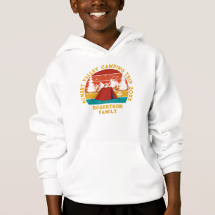 Custom Name Date Location Matching Family Camping  Hoodie