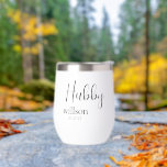 Custom Name & Date Wine Tumbler for Hubby<br><div class="desc">Toast to everlasting love with our personalized wine tumbler! Featuring a charming design with 'Hubby' and customizable name and date, this sleek tumbler is perfect for romantic evenings or thoughtful gifts. Crafted to keep drinks at the perfect temperature, it's a stylish addition to any collection. Raise a glass to cherished...</div>