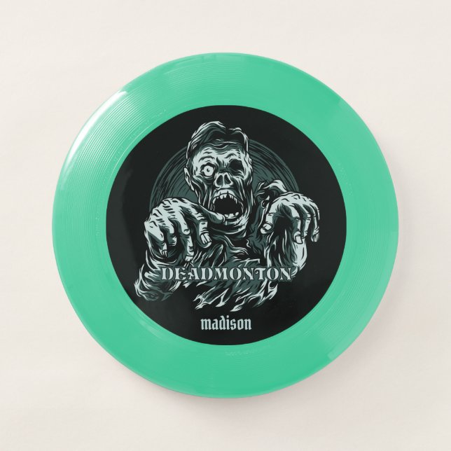 Custom name DEADMONTON frisbees (Front)