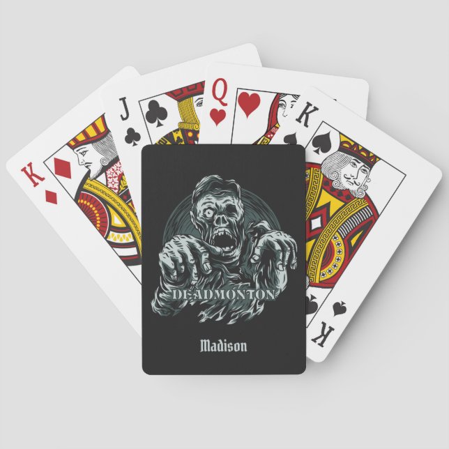 Custom name DEADMONTON playing cards (Back)