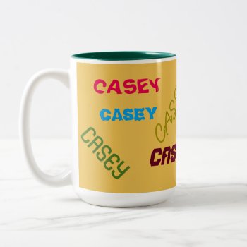 Custom Name Deco Coffee Mug by creativeconceptss at Zazzle