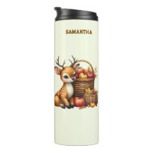 Custom Name Deer with Autumn Harvest