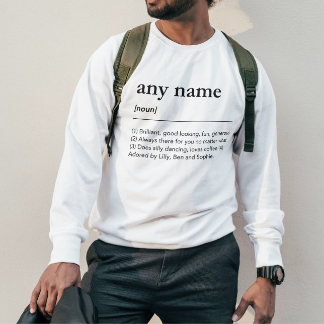 Custom Name Definition Dictionary Modern Sweatshirt (Creator Uploaded)
