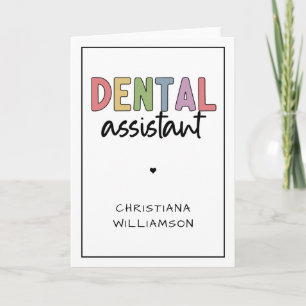 Custom Name Dental Assistant Gift Card