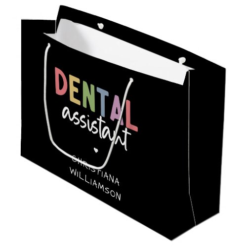 Custom Name Dental Assistant Gift  Large Gift Bag