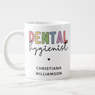 Custom Name Dental Hygienist RDH Gifts Giant Coffee Mug