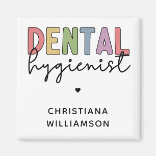 Custom Name Dental Hygienist RDH Gifts Magnet