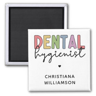 Custom Name Dental Hygienist RDH Gifts Magnet