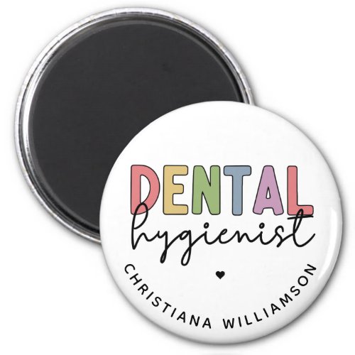 Custom Name Dental Hygienist RDH Gifts Magnet