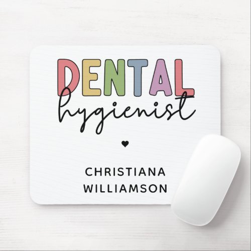 Custom Name Dental Hygienist RDH Gifts Mouse Pad
