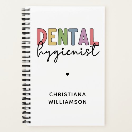 Custom Name Dental Hygienist RDH Gifts Notebook