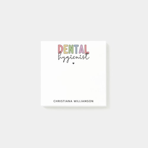 Custom Name Dental Hygienist RDH Gifts Post_it Notes