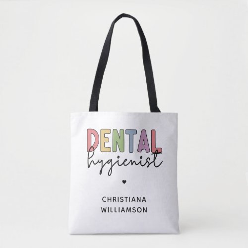 Custom Name Dental Hygienist RDH Gifts  Tote Bag