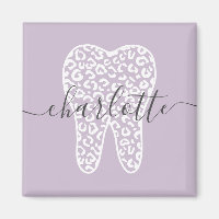 Custom Name Dental Leopard Print Tooth Gift