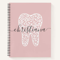 Custom Name Dental Leopard Print Tooth