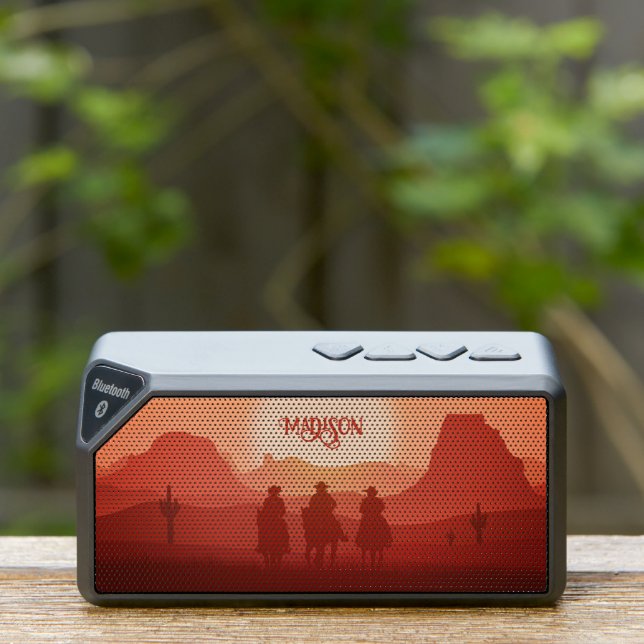 Custom Name Desert Cowboys Bluetooth Speaker (Insitu(Outdoor))