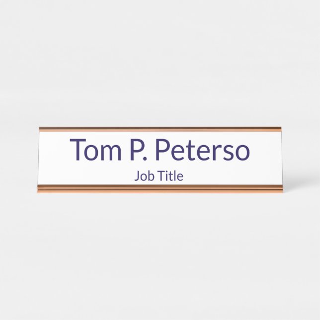 Custom Name Desk Name Plate for Office Decor (Front)