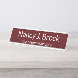 Custom Name Desk Name Plate for Office Decor